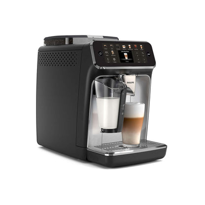 Espressomaschine Series 5500 EP5546/70 – LatteGo Milchsystem, 20 Heiße und Kalte Kaffeespezialitäten, Mit SilentBrew, QuickStart, Schwarz/Silber